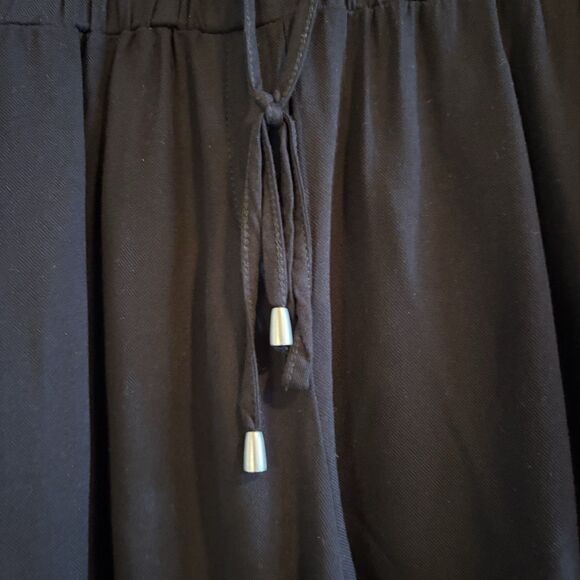 Elevenses Anthropologie Shorts Romper Black White Nautical Stripe‎ Size M - Picture 9 of 15